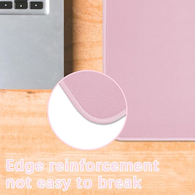 4 PCS Pink Mouse pad Bulk with Stitched Edge, 10.2x8.3inches 3mm Thickness - Image 9