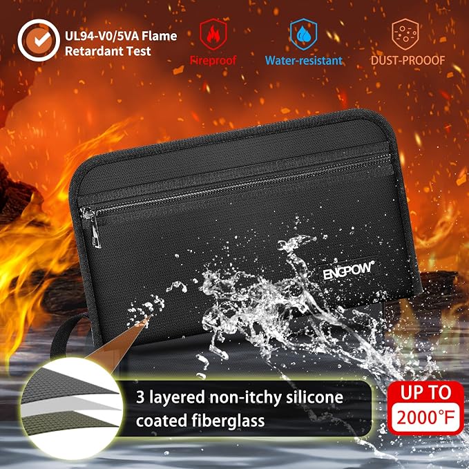 ENGPOW Receipt Coupon Organizer, Fireproof 13 Pockets Expanding File Folder - Image 2