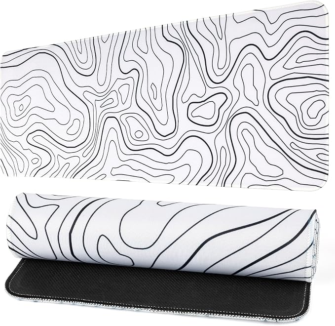 Gaming Mouse Pad Large 31.5 x 11.8in Topographic Keyboard Pad Mouse Pad - Image 7