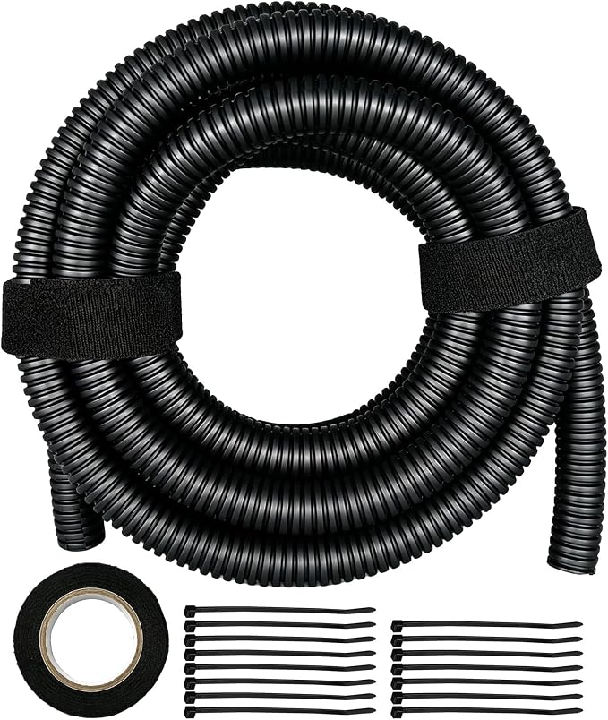 Split Wire Loom Tubing, 25FT 1/4Inch Heat Resistance Wire Protector | Cable by Unknown