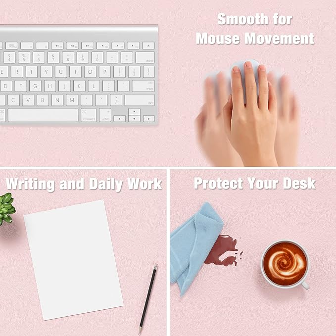 Hsurbtra Desk Pad, XL Extended Mouse Pad, Waterproof Desktop Blotter Protector - Image 4