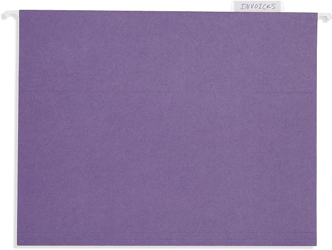 25 Blue Summit Supplies Purple Hanging File Folders - Image 6