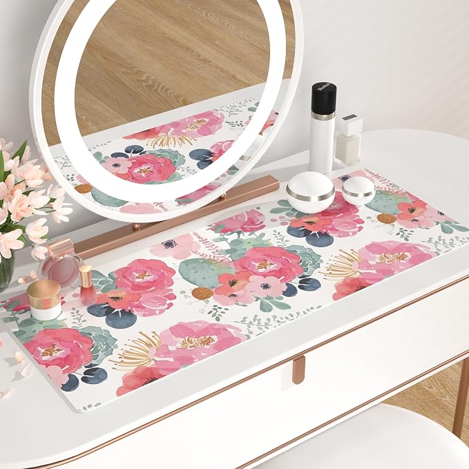 QIYI Large Mouse Pad, Women Girls PU Leather Waterproof Gaming Mousepad - Image 6