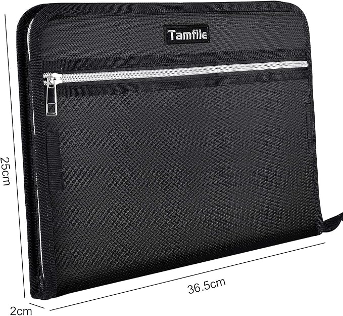 Fireproof Safe Waterproof Accordion File Bag Folder Expanding Filing Folder - Image 5