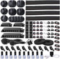 311Pcs Cable Management Organizer Kit 4 Cable Sleeve Split, 53Cable Clips by DRIVUU