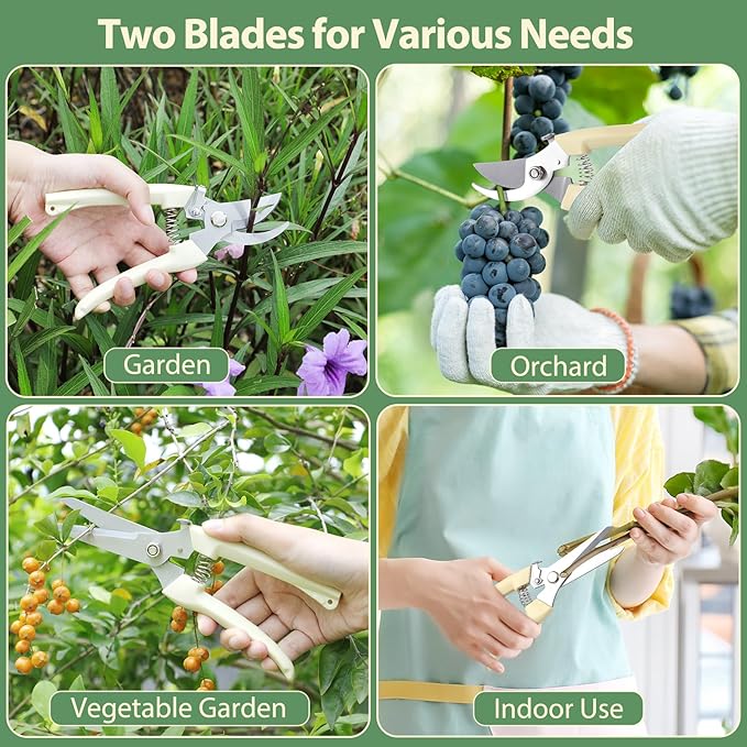 4PACK Pruning Shears, Stainless Steel Garden Shears, Sharp Handhled Gardening - Image 6