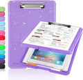Sooez Clipboard with Storage, Plastic Storage Clipboards with Low Profile Clip by Sooez