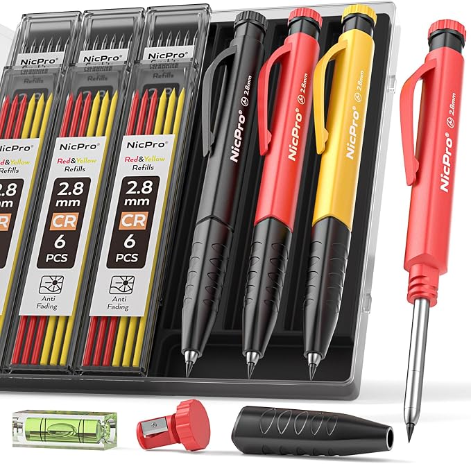 Nicpro 3 PCS Carpenter Pencils by Nicpro