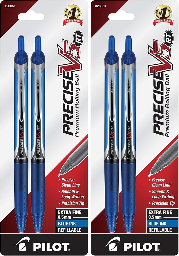 Pilot Precise V5 RT Refillable & Retractable Liquid Ink Rolling Ball Pens by PilotCorporationofAmerica