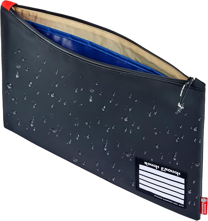 Rough Enough Important Document Organizer Holder Bag File Folder Zipper Pouch by REROUGHENOUGH