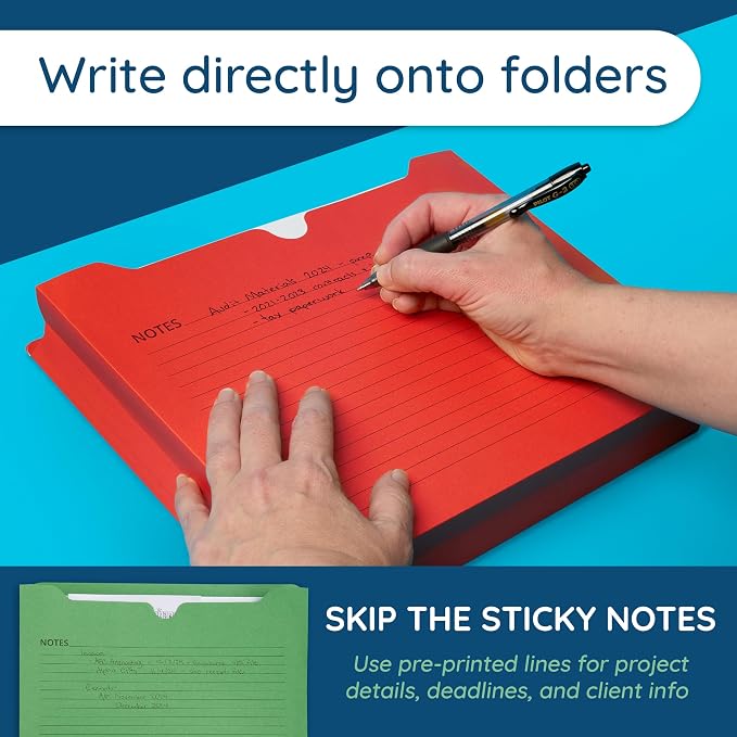 Blue Summit File Jackets Letter Size 2 Inch Expansion, Lined Folders - Image 2