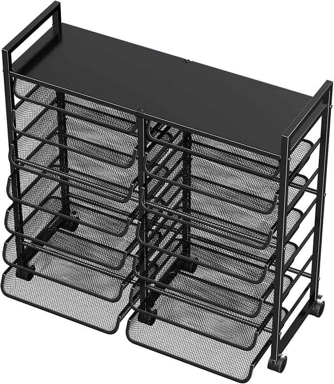 Simple Trending 15-Tier Rolling File Cart, Desk File Organizer - Image 8
