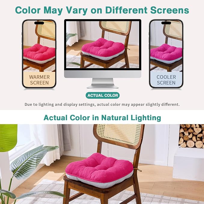 BETU Chair Cushions for Dining Chairs Set of 4, 3.5" Thick Kitchen Table Chair - Image 6
