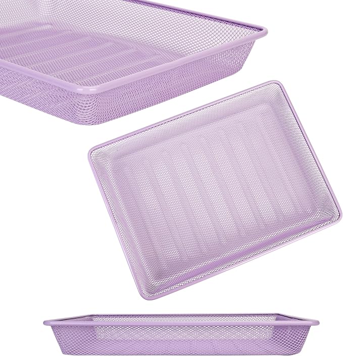 Office Metal Mesh Basket for Desk, Single Paper Tray Organizer, Turn in Trays - Image 6