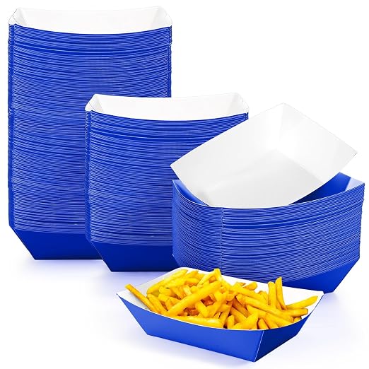 Yinkin 200 Pcs Paper Boat Disposable Graduation Food Trays Nacho Trays Kraft by Yinkin