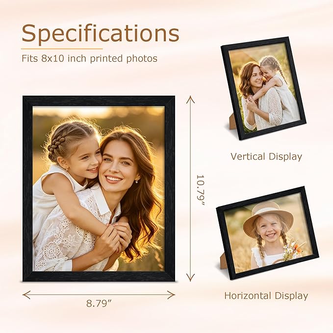 8x10 Picture Frame Set of 20, Display 8x10 Photos without Mat, - Image 2
