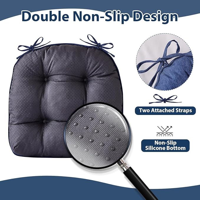 IASEAHK Chair Cushions for Dining Chairs, Seat Cushions for Kitchen Chairs - Image 3
