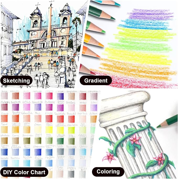 KALOUR Premium Colored Pencils, Artists Soft Core - Image 4