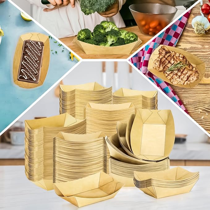 150 Pack 3LB Paper Food Boat Trays Disposable Paper Boat Containers, Heavy Duty - Image 7