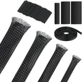 Tatuo 65.6 ft Expandable Braided Cable Sleeve Multi Size Braided Wire Sleeve by Tatuo