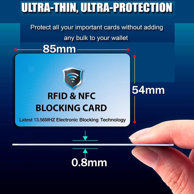 SaiTech IT 2 Pack RFID Blocking Cards Protect Your Entire Wallet, and Cards - Image 2