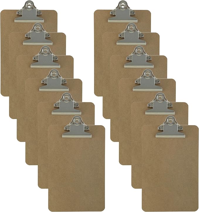 Trade Quest Memo Size 6'' x 9'' Clipboards Standard Clip Hardboard by Trade+Quest+Global+Corp