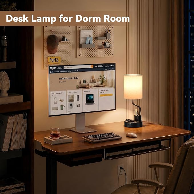 Bedside Table Lamps for Bedroom Set of 2 - Image 2