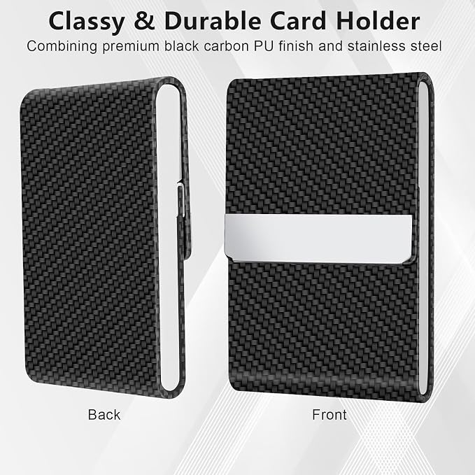Black Carbon Business Card Holder - Image 8