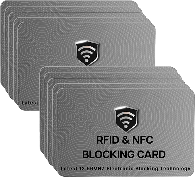 SaiTech IT 10 Pack of RFID Blocking Card, One Card Protects Entire Wallet Purse by SaiTechIT
