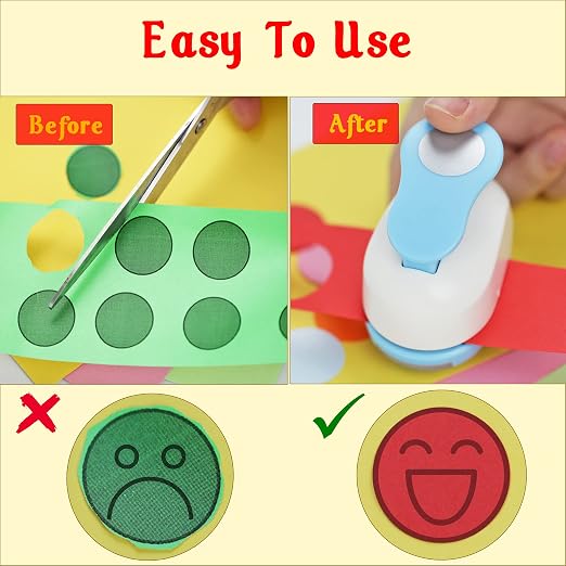 Ecohu Circle Hole Punch for Craft Sizeout 1inch, Paper Punch Shapes, Craft - Image 3