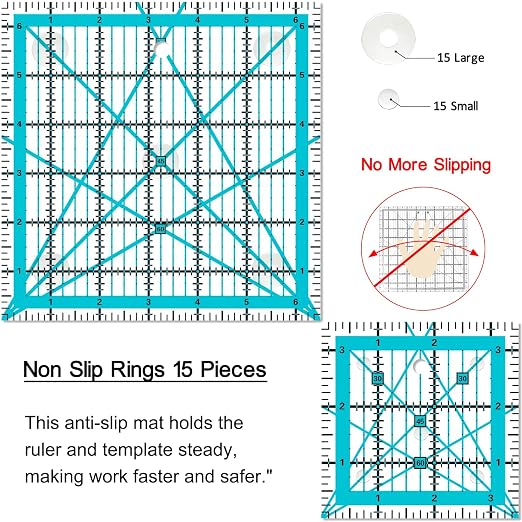Quilting Rulers 4 Square Ruler Quilting Templates, Quilting Ruler Acrylic Rulers - Image 5