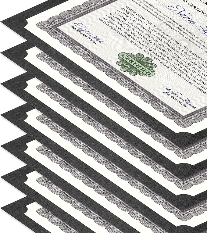 Plain Black Certificate Holders - Image 5