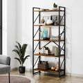 Shintenchi 5 Tiers Bookshelf, Classically Tall Bookcase Shelf, Industrial Book by Shintenchi%7CFurnitureMadeforRealLife