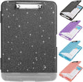 SFLHHDM Glitter Clipboard with Storage, Plastic Storage Clipboard with Pen by SFLHHDM