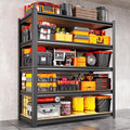 Storage Shelves, Adjustable Shelving Unit, 5T Wood Garage Shelving, Heavy Duty by KORVENA