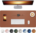Leather Desk Pad Protector, Mouse Pad, Office Desk Mat, Non-Slip PU Leather by AFIING