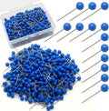 500Pcs Blue Map Pins, 1/8 Inch Map Tacks, Round Ball Head Map Push Pins by Auvotuis