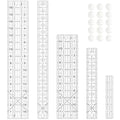 Sewing Ruler, 5 Piece Quilting Rulers, 3 x17 Inch, 1.5 x17 Inch, 3 x12 Inch by VPVPV