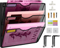 3 Pockets Mesh Wall File Holder Organizer Office Hanging File Folder Magazine by ideallife