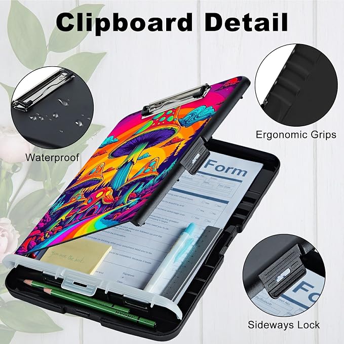 Rainbow Road Mushroom A4 Clipboard - Image 4