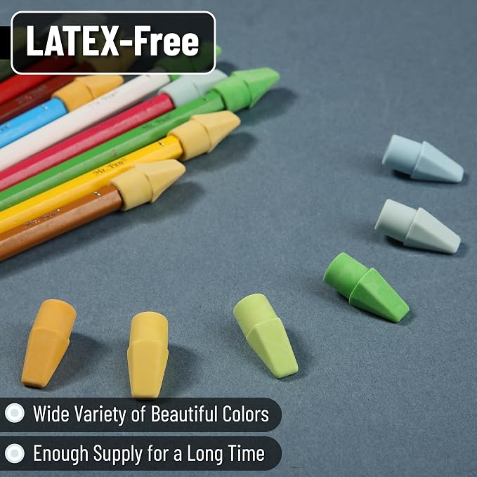 Mr. Pen- Pencil Erasers Toppers, 120 Pack, Latex Free, No Smudge | Mr Pen - Image 4