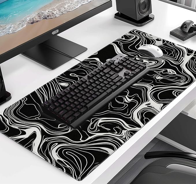 Marble Patterned XL Gaming Mouse Pad, Suitable - Image 3