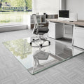 Koonmi Glass Chair Mat for Carpet, Tempered Glass 50"x65" Office Chair Mat by KOONMI