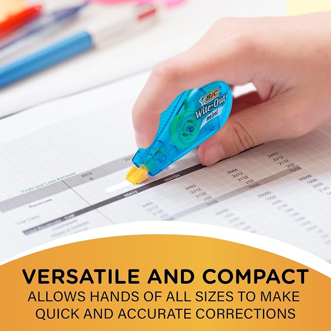 BIC Wite-Out Mini Correction Tape, No Dry Time, Long Lasting - Image 7