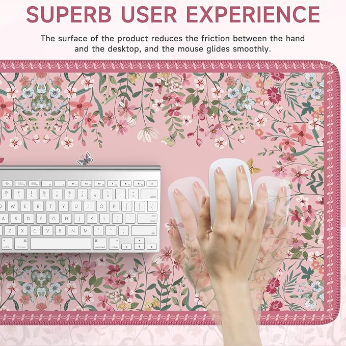 iCasso Desk Mat Pink, Long Mouse Pad - Image 5