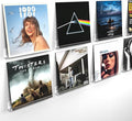 Laurensory 8 Pack Vinyl Record Shelf Wall Mount Shelves, 12 inch Clear Acrylic by Laurensory