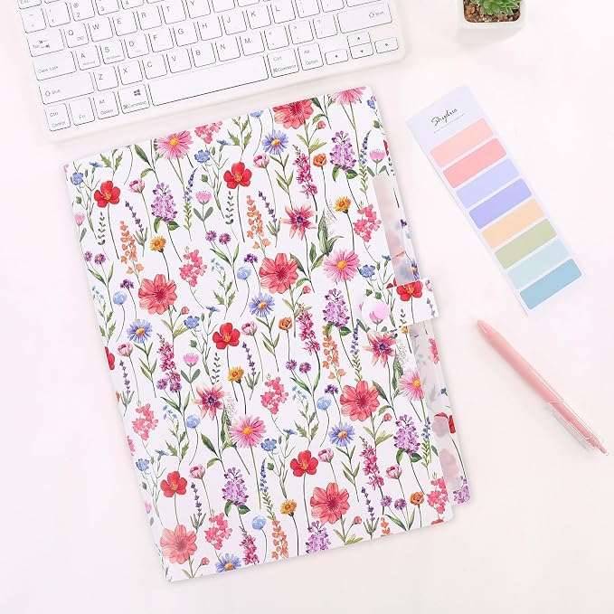 SKYDUE Accordion File Organizer, Floral Expanding File Folders - Image 7