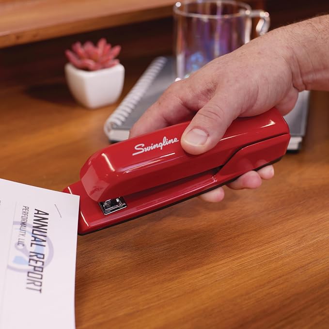 Swingline Stapler, 30 Sheet Capacity, 747 Business Stapler, Jam Free, Rio Red - Image 7