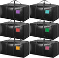 6 Pack Moving Bags with Full-Open Side Zipper, Extra Large 93L Heavy Duty by RMOHRO
