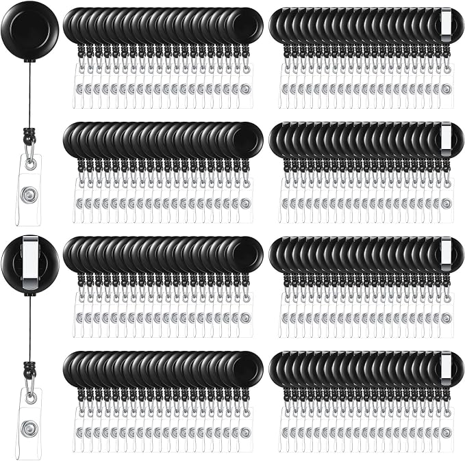 Handepo 400 Pcs Retractable Badge Reels Bulk by Handepo